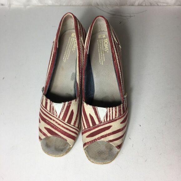 Toms open toe Espadrille wedge sandals size 10W - Picture 1 of 9